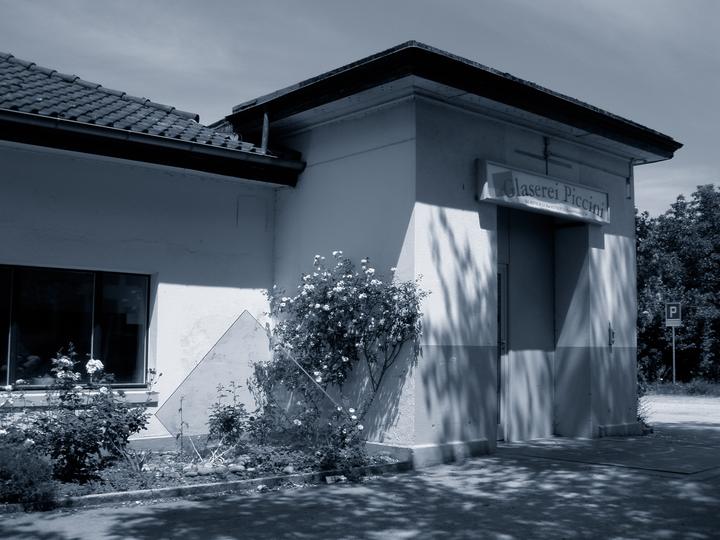 Werkstatt und Maschinen der Glaserei Piccini in Obfelden