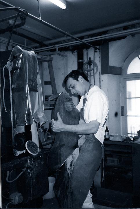 Archivfoto aus der Werkstatt der Glaserei Piccini