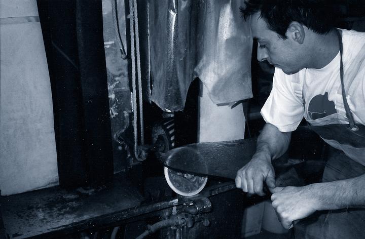 Archivfoto aus der Werkstatt der Glaserei Piccini