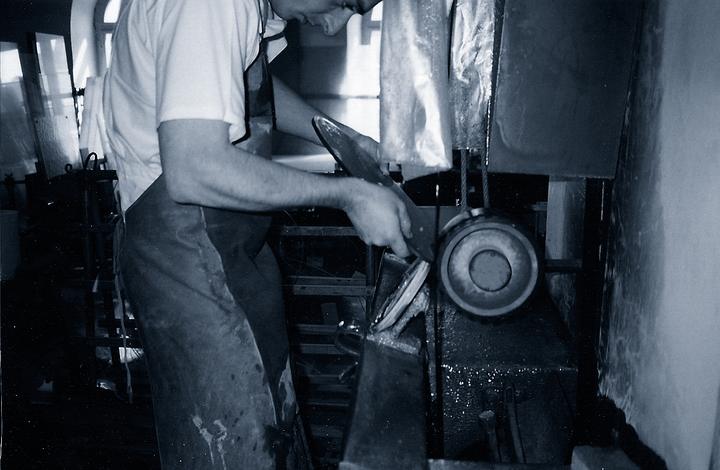 Archivfoto aus der Werkstatt der Glaserei Piccini