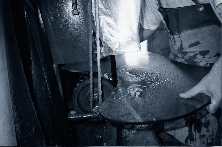 Archivfoto aus der Werkstatt der Glaserei Piccini