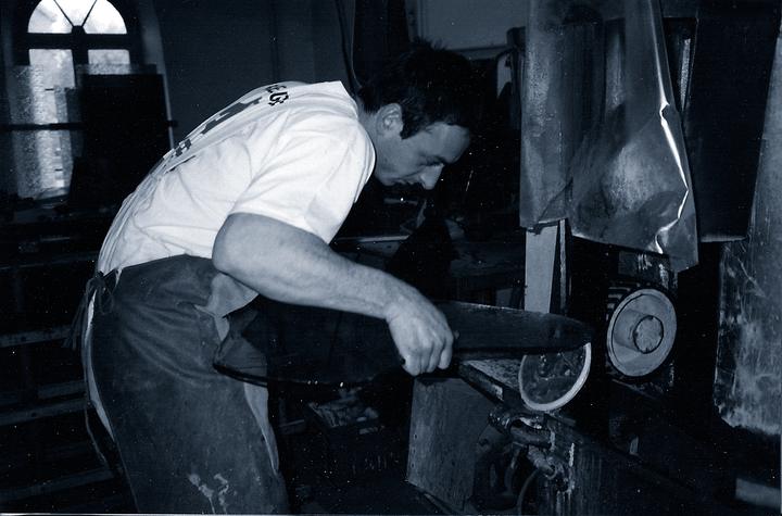 Archivfoto aus der Werkstatt der Glaserei Piccini