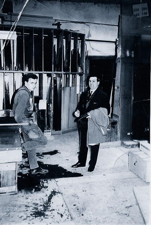 Archivfoto aus der Werkstatt der Glaserei Piccini