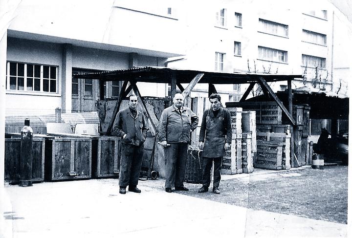 Archivfoto aus der Werkstatt der Glaserei Piccini