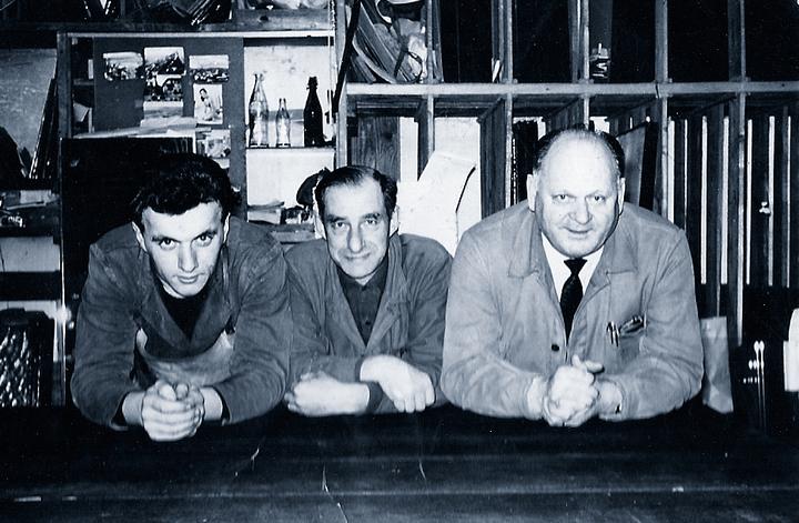 Archivfoto aus der Werkstatt der Glaserei Piccini
