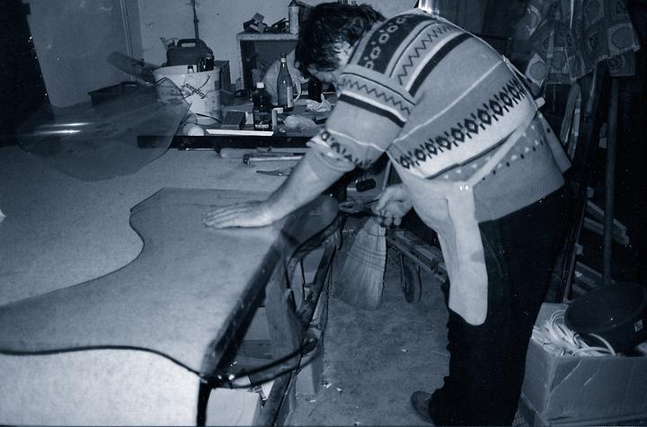 Archivfoto aus der Werkstatt der Glaserei Piccini